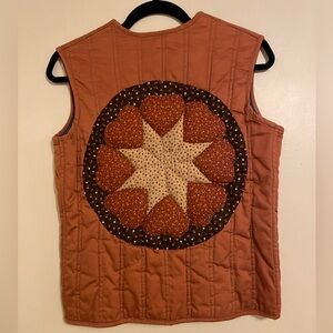 Vintage handmade reversible patchwork vest.